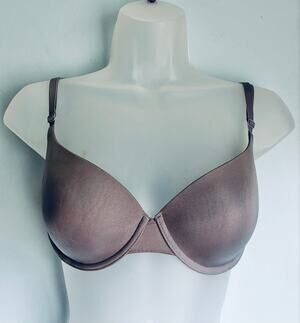Victoria's Secret Lined Demi Sparkle Gray Bra 34D Casual Everyday